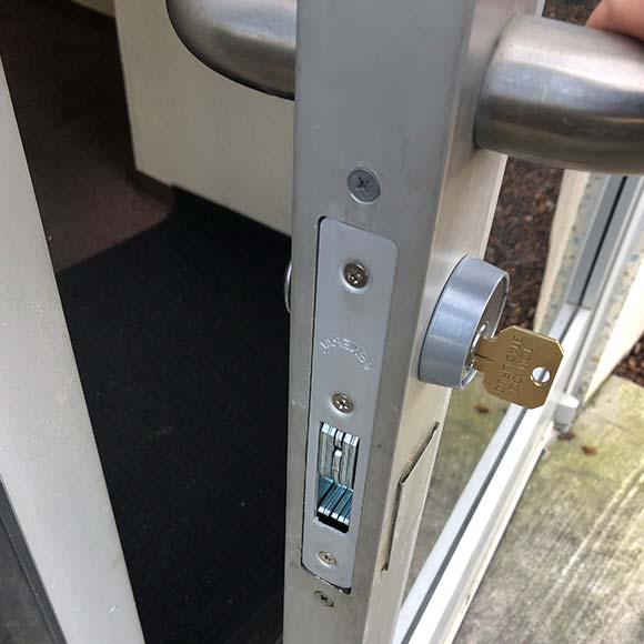 a storefront door repair