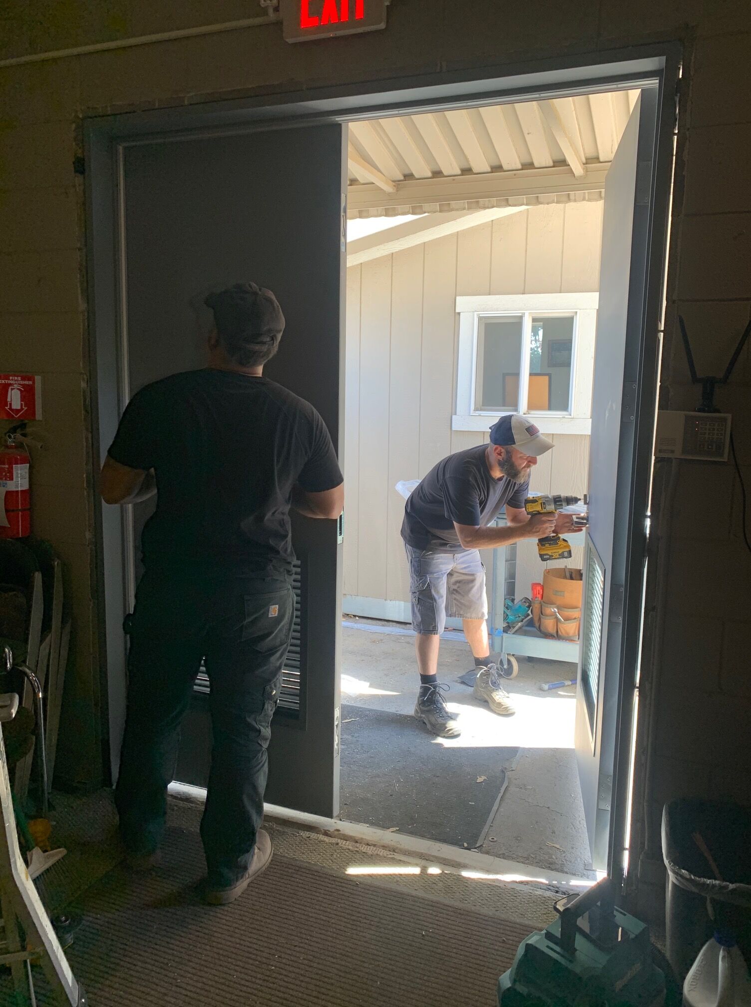 one of the commercial doors in Rocklin that our team installed