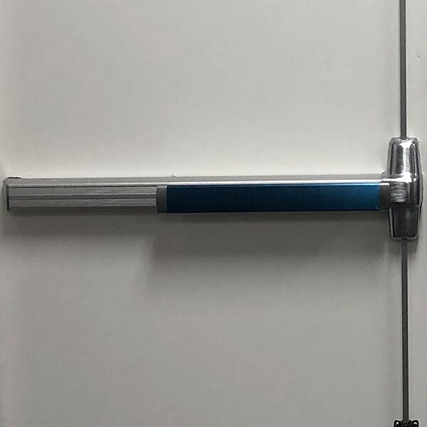 Von Duprin commercial door push bar installed in Livermore, California