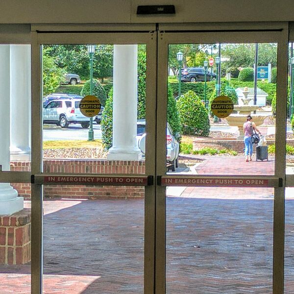 Our team was called for an automatic door repair