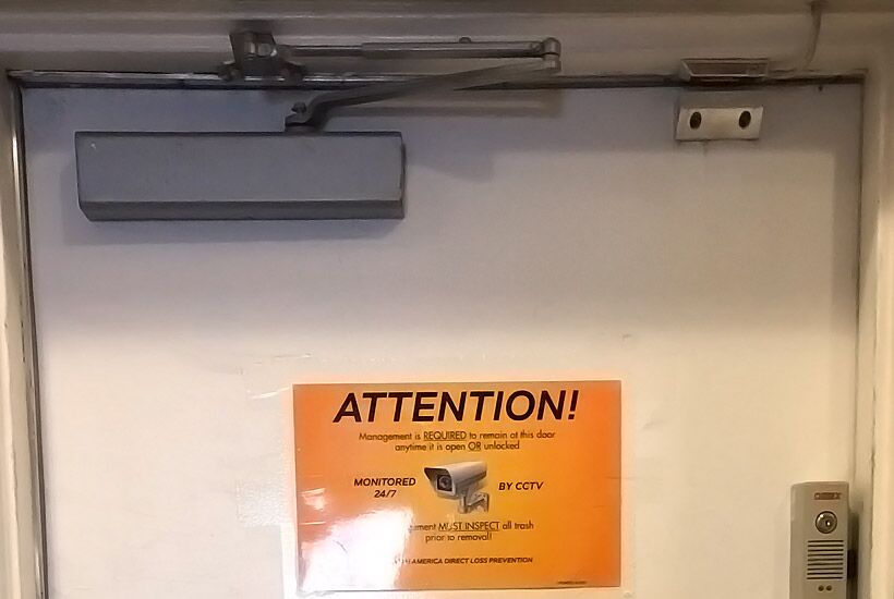 how do you fix a dragging commercial door?