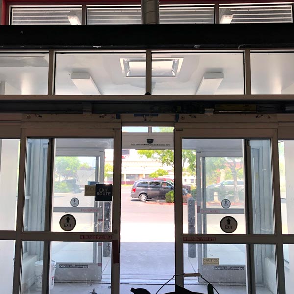 our team worked on these commercial doors in Manteca, California