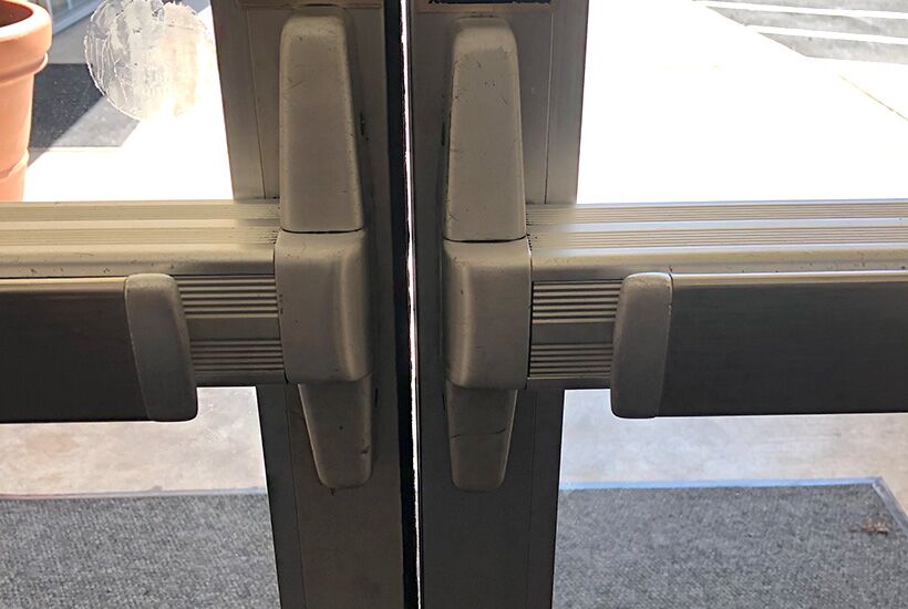 can you install a panic bar on a glass door?